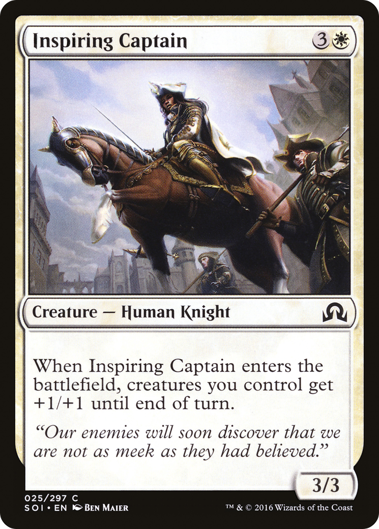 Inspiring Captain (SOI-025) - Shadows over Innistrad Foil - Premium MTG Single from Wizards of the Coast - Just $0.08! Shop now at Game Crave Tournament Store