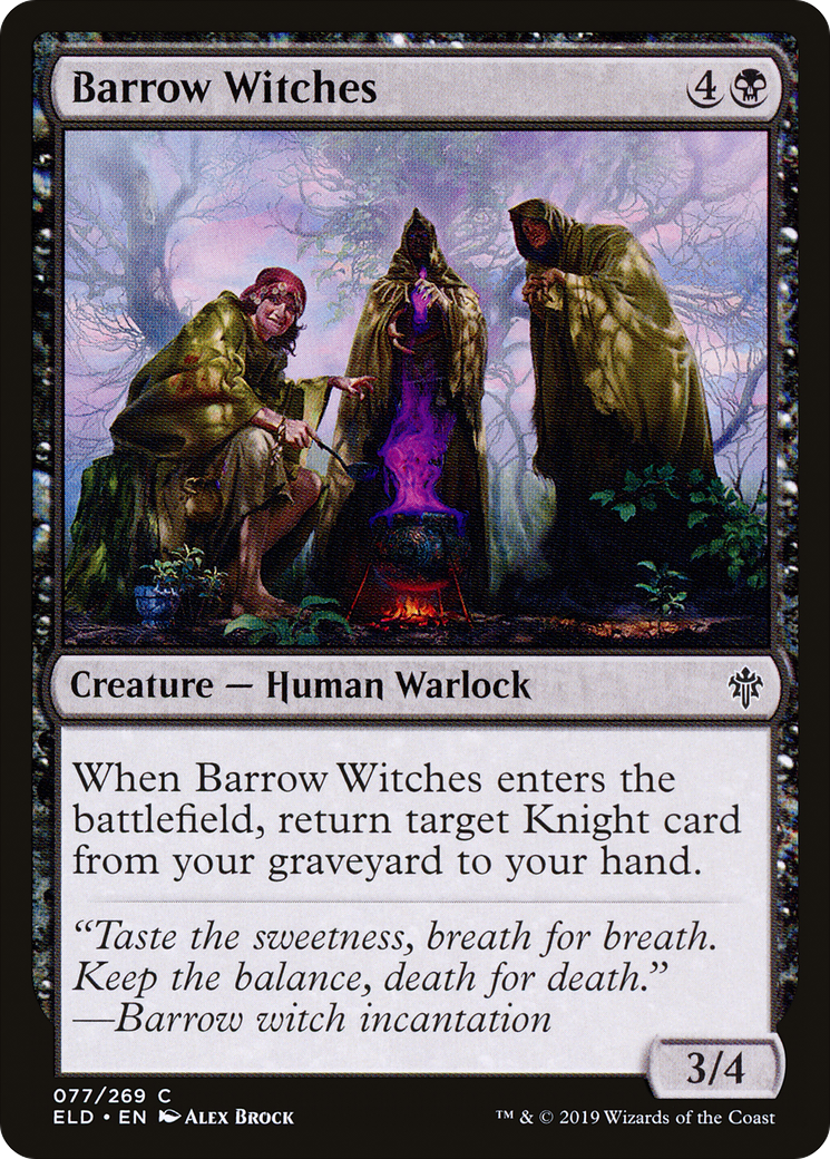 Barrow Witches (ELD-077) - Throne of Eldraine - Premium MTG Single from Wizards of the Coast - Just $0.08! Shop now at Game Crave Tournament Store