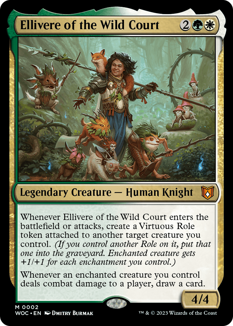 Ellivere of the Wild Court (WOC-002) - Wilds of Eldraine Commander Foil - Premium MTG Single from Wizards of the Coast - Just $0.28! Shop now at Game Crave Tournament Store
