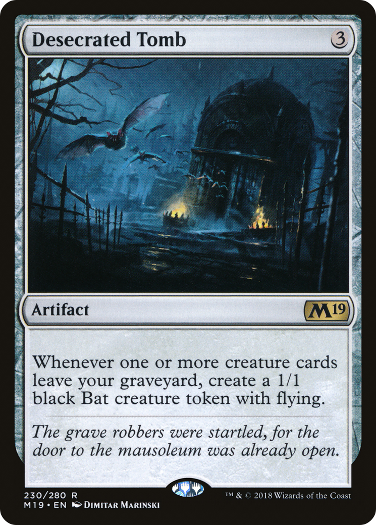 Desecrated Tomb (M19-230) - Core Set 2019 - Premium MTG Single from Wizards of the Coast - Just $0.35! Shop now at Game Crave Tournament Store