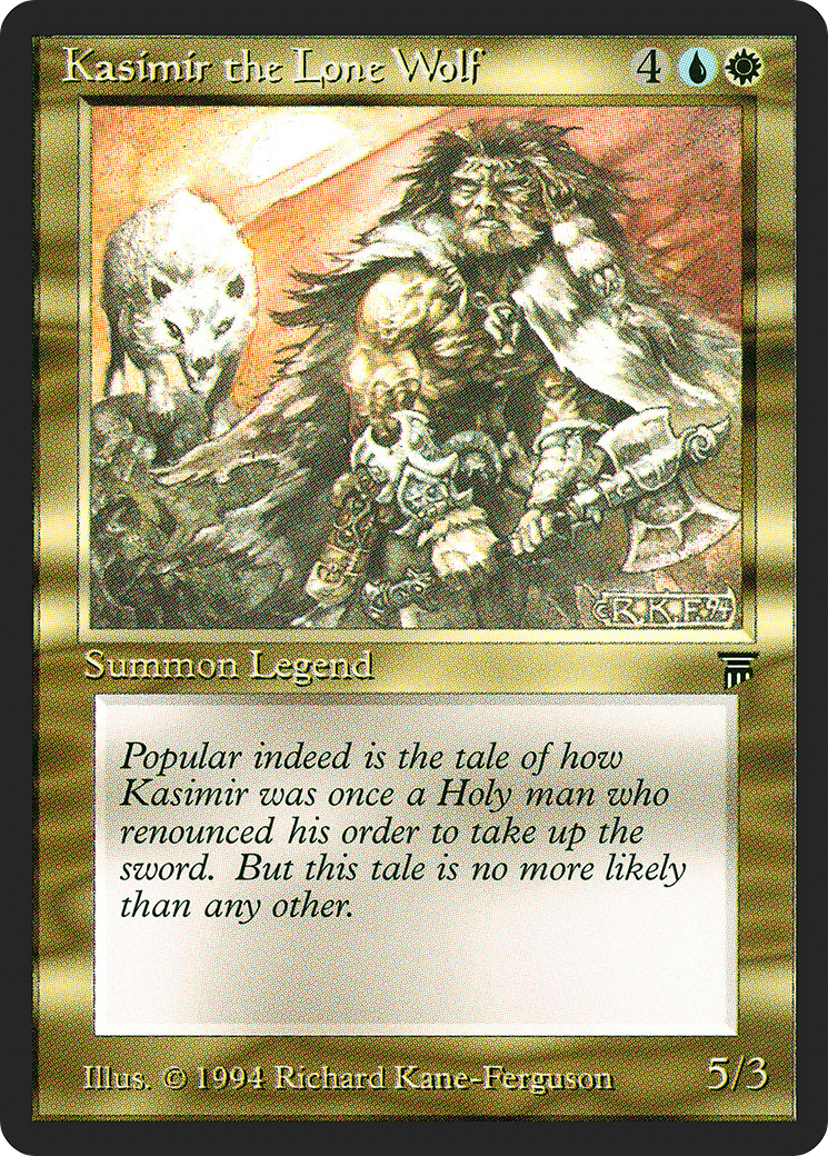 Kasimir the Lone Wolf (LEG-237) - Legends - Premium MTG Single from Wizards of the Coast - Just $0.68! Shop now at Game Crave Tournament Store