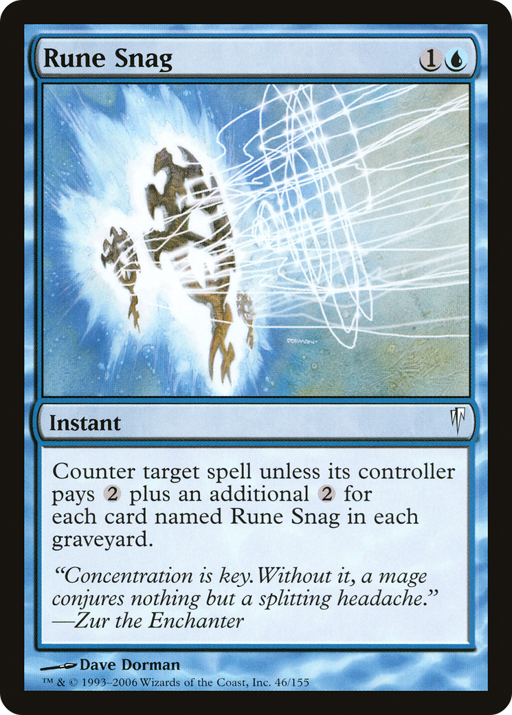 Rune Snag (CSP-046) - Coldsnap - Premium MTG Single from Wizards of the Coast - Just $0.08! Shop now at Game Crave Tournament Store