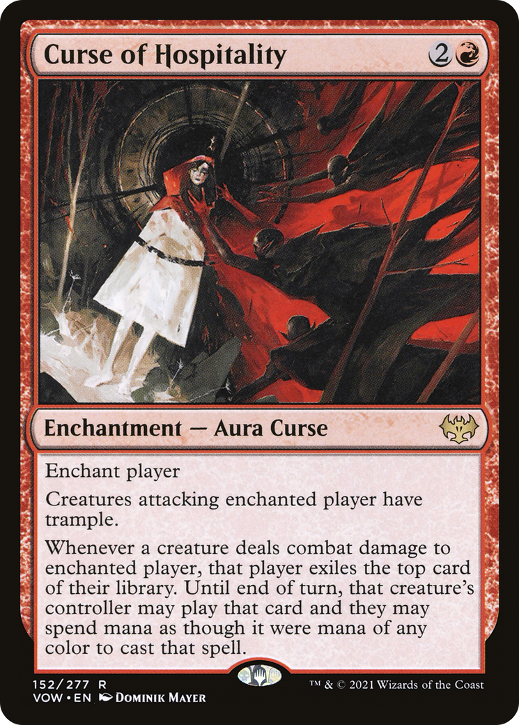Curse of Hospitality (VOW-152) - Innistrad: Crimson Vow - Premium MTG Single from Wizards of the Coast - Just $0.08! Shop now at Game Crave Tournament Store