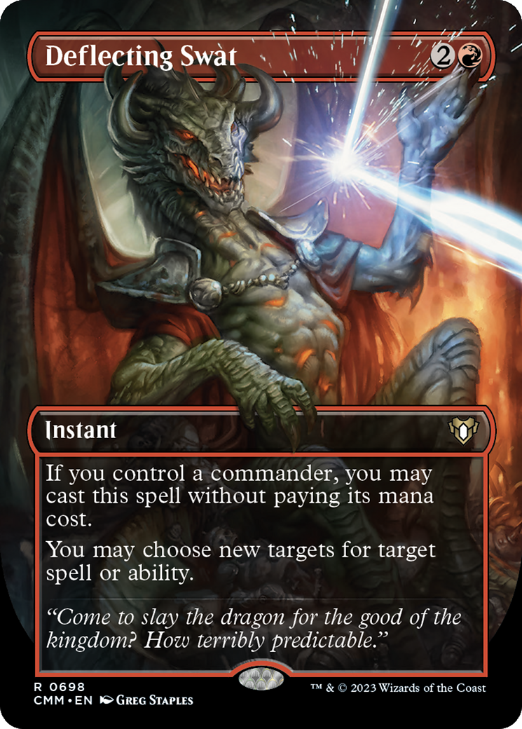 Deflecting Swat (CMM-698) - Commander Masters (Borderless) - Premium MTG Single from Wizards of the Coast - Just $51.06! Shop now at Game Crave Tournament Store