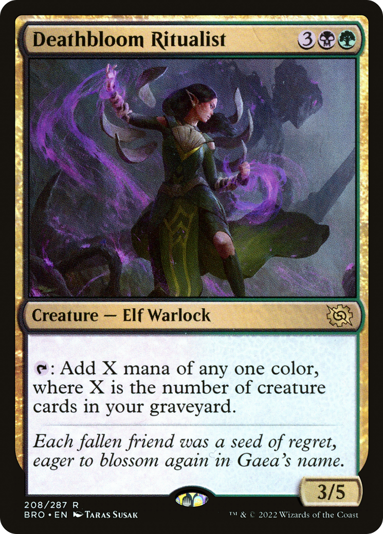 Deathbloom Ritualist (BRO-208) - The Brothers' War - Premium MTG Single from Wizards of the Coast - Just $0.25! Shop now at Game Crave Tournament Store