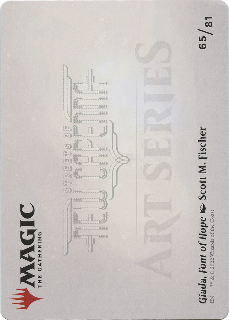 Giada, Font of Hope // Giada, Font of Hope (ASNC-065) - New Capenna Art Series (Borderless) Foil - Premium MTG Single from Wizards of the Coast - Just $0! Shop now at Game Crave Tournament Store
