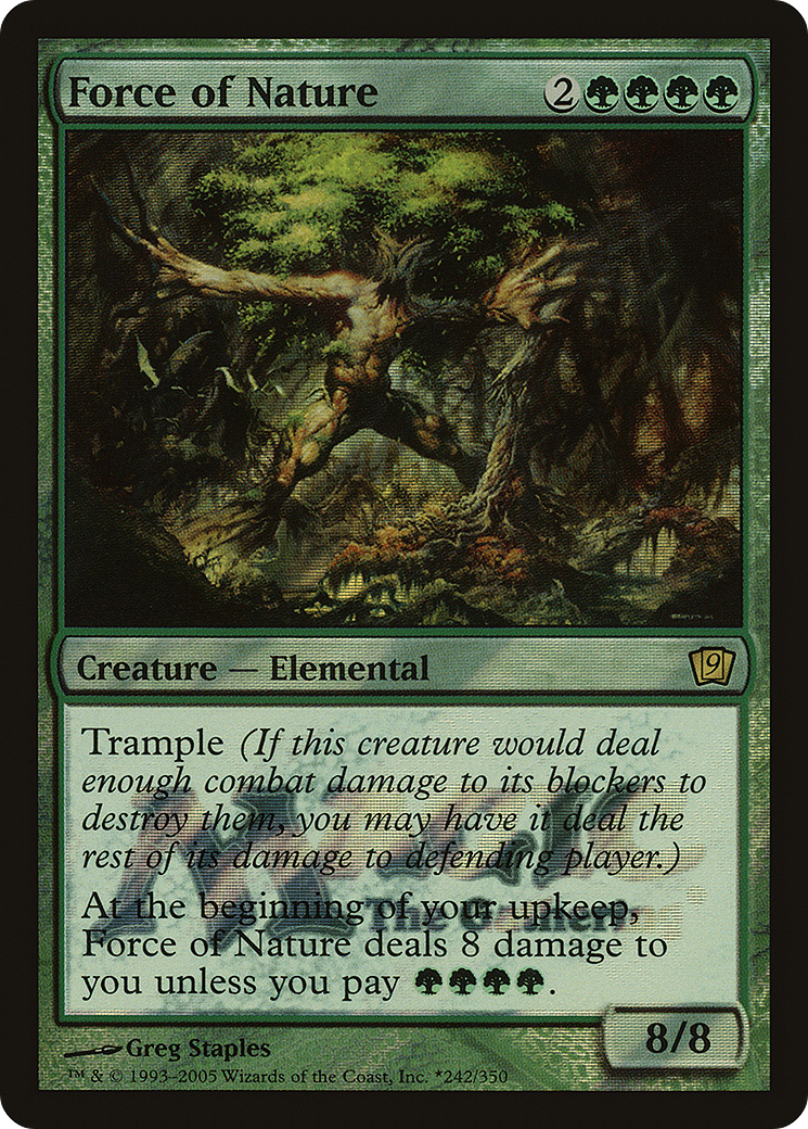 Force of Nature (P9ED-242★) - Ninth Edition Promos Foil - Premium MTG Single from Wizards of the Coast - Just $0.15! Shop now at Game Crave Tournament Store