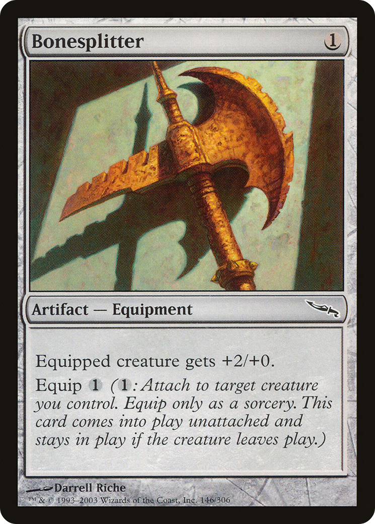 Bonesplitter (MRD-146) - Mirrodin Foil - Premium MTG Single from Wizards of the Coast - Just $1.58! Shop now at Game Crave Tournament Store