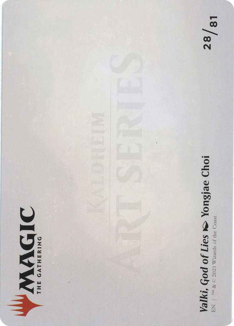 Valki, God of Lies // Valki, God of Lies (AKHM-028) - Kaldheim Art Series (Borderless) Foil - Premium MTG Single from Wizards of the Coast - Just $0! Shop now at Game Crave Tournament Store