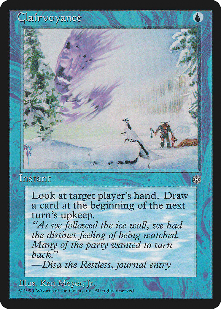 Clairvoyance (ICE-063) - Ice Age - Premium MTG Single from Wizards of the Coast - Just $0.25! Shop now at Game Crave Tournament Store