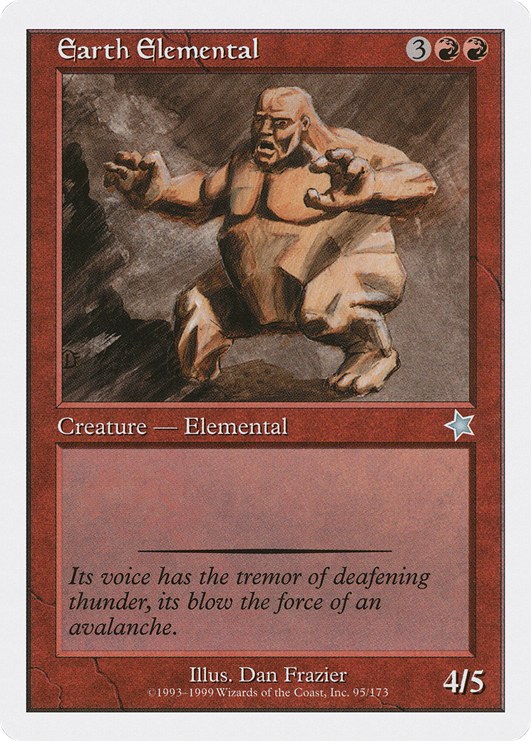 Earth Elemental (S99-095) - Starter 1999 - Premium MTG Single from Wizards of the Coast - Just $0.08! Shop now at Game Crave Tournament Store