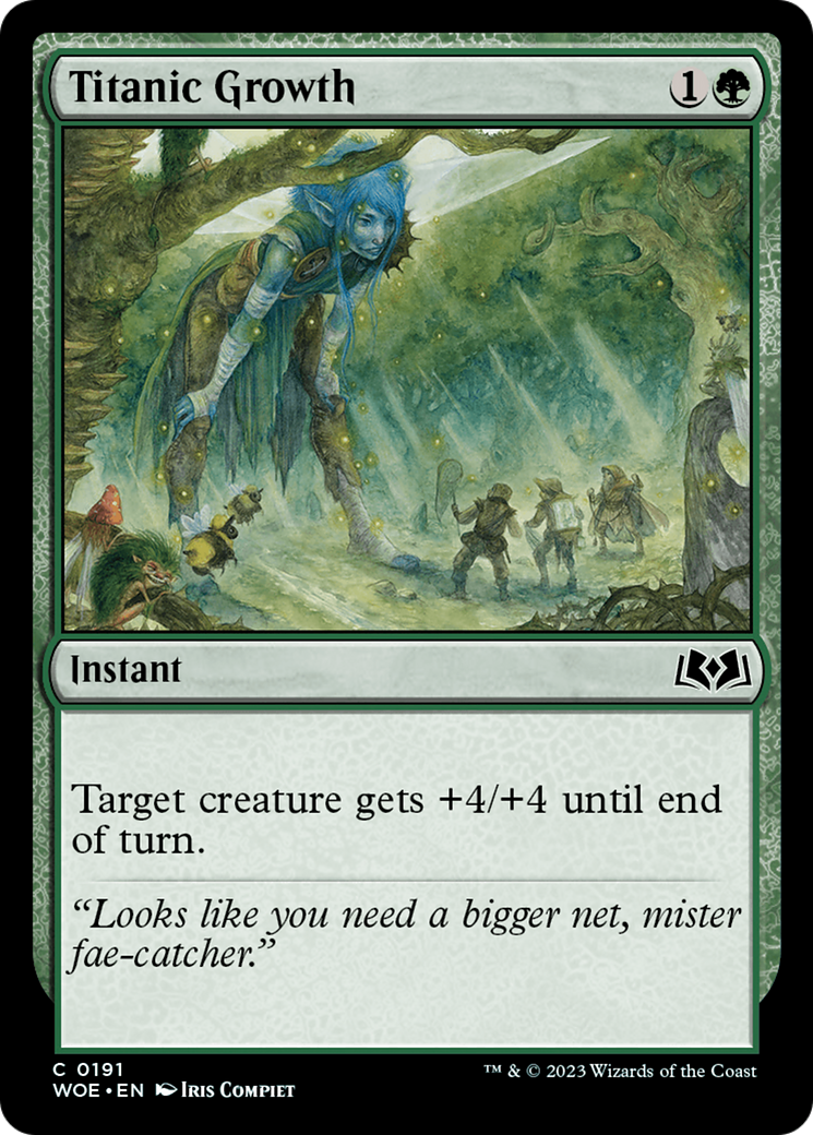 Titanic Growth (WOE-191) - Wilds of Eldraine - Premium MTG Single from Wizards of the Coast - Just $0.08! Shop now at Game Crave Tournament Store