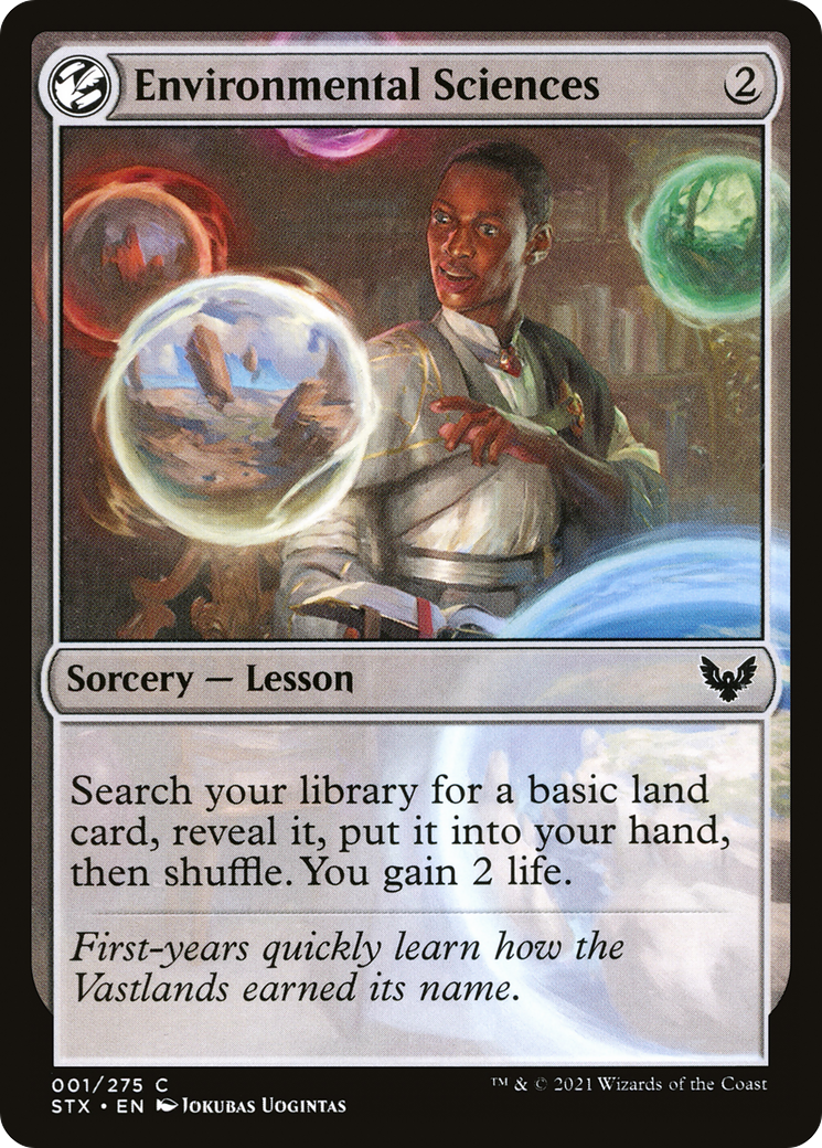 Environmental Sciences (STX-001) - Strixhaven: School of Mages: (lesson) - Premium MTG Single from Wizards of the Coast - Just $0.25! Shop now at Game Crave Tournament Store