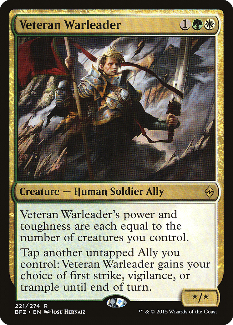 Veteran Warleader (BFZ-221) - Battle for Zendikar - Premium MTG Single from Wizards of the Coast - Just $0.08! Shop now at Game Crave Tournament Store