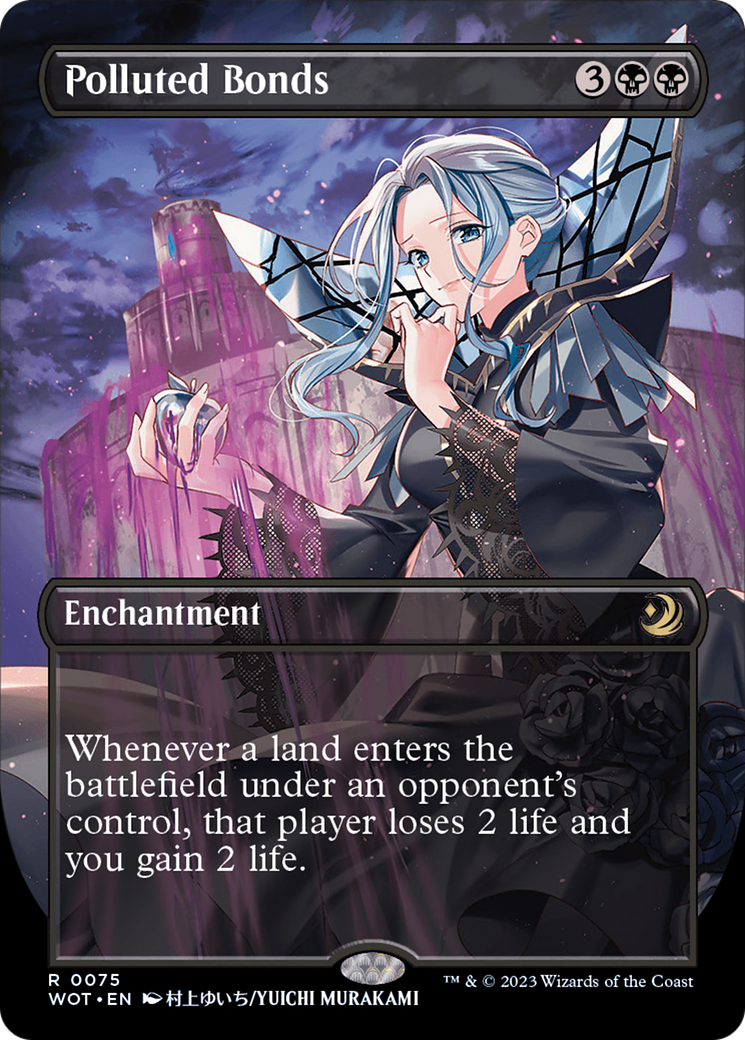Polluted Bonds (WOT-075) - Wilds of Eldraine: Enchanting Tales (Borderless) Foil - Premium MTG Single from Wizards of the Coast - Just $2.58! Shop now at Game Crave Tournament Store