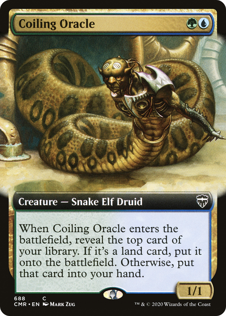 Coiling Oracle (CMR-688) - Commander Legends: (Extended Art) - Premium MTG Single from Wizards of the Coast - Just $0.08! Shop now at Game Crave Tournament Store