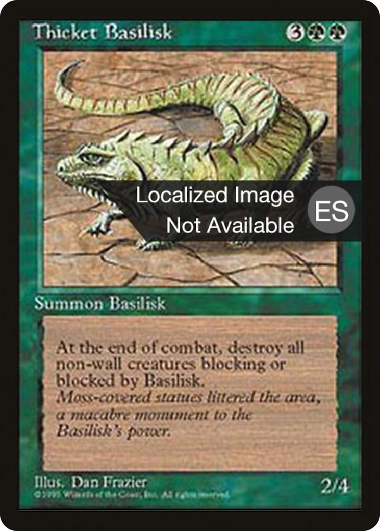 Thicket Basilisk (4BB-274) - Fourth Edition Foreign Black Border - Premium MTG Single from Wizards of the Coast - Just $0.12! Shop now at Game Crave Tournament Store