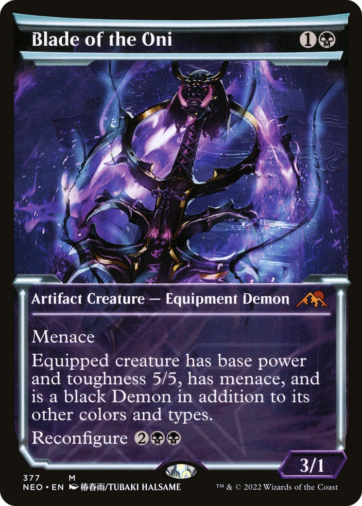 Blade of the Oni (NEO-377) - Kamigawa: Neon Dynasty: (Showcase) Foil - Premium MTG Single from Wizards of the Coast - Just $0.68! Shop now at Game Crave Tournament Store