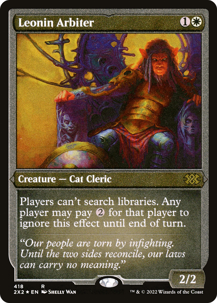 Leonin Arbiter (2X2-418) - Double Masters 2022 Etched Foil - Premium MTG Single from Wizards of the Coast - Just $2.13! Shop now at Game Crave Tournament Store