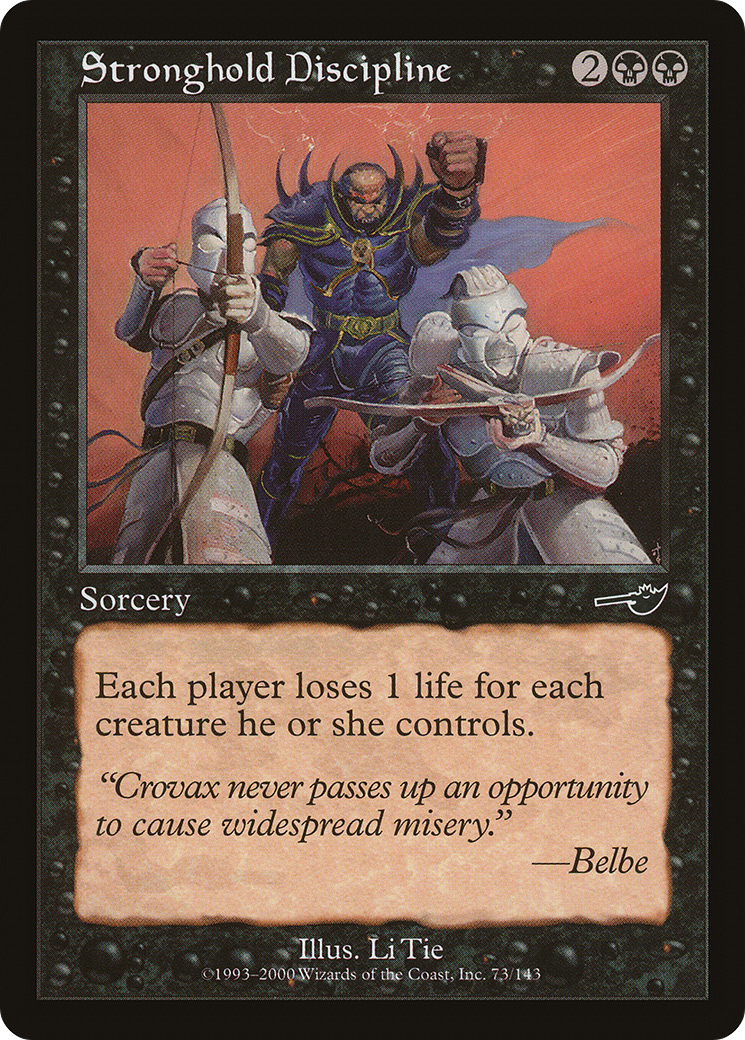 Stronghold Discipline (NEM-073) - Nemesis - Premium MTG Single from Wizards of the Coast - Just $0.08! Shop now at Game Crave Tournament Store