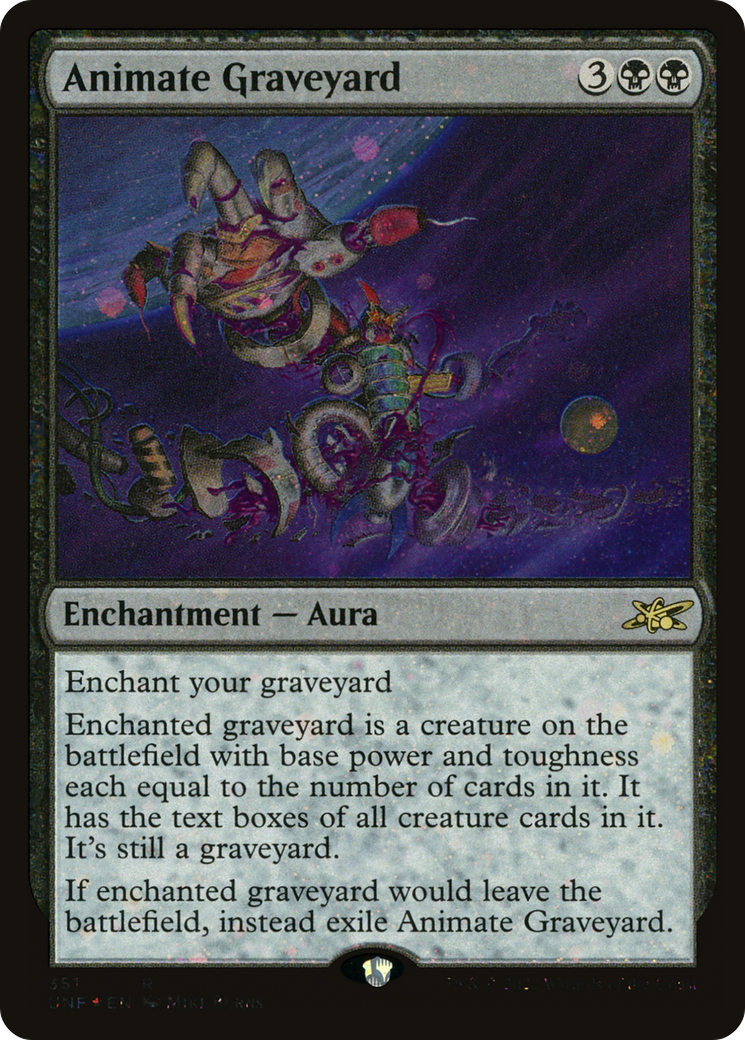 Animate Graveyard (UNF-351) - Unfinity Foil - Premium MTG Single from Wizards of the Coast - Just $0.27! Shop now at Game Crave Tournament Store
