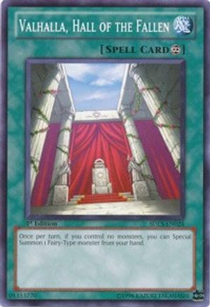 Valhalla, Hall of the Fallen (SDLS-EN024) - Structure Deck: Lost Sanctuary 1st Edition - Premium Yugioh Single from Konami - Just $0.08! Shop now at Game Crave Tournament Store