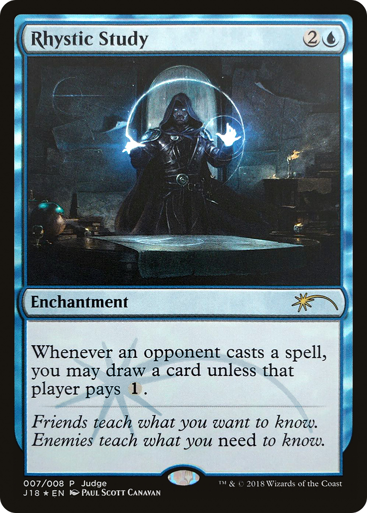 Rhystic Study (J18-007) - Judge Gift Cards 2018 Foil - Premium MTG Single from Wizards of the Coast - Just $154.92! Shop now at Game Crave Tournament Store