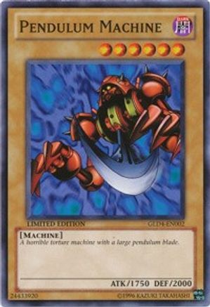 Pendulum Machine (GLD4-EN002) - Gold Series 4: Pyramids Edition Limited - Premium Yugioh Single from Konami - Just $0.25! Shop now at Game Crave Tournament Store
