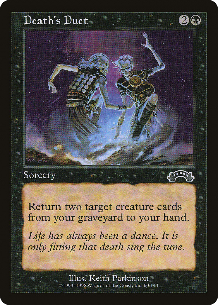 Death's Duet (EXO-060) - Exodus - Premium MTG Single from Wizards of the Coast - Just $0.08! Shop now at Game Crave Tournament Store