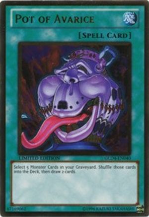 Pot of Avarice (GLD4-EN040) - Gold Series 4: Pyramids Edition Limited - Premium Yugioh Single from Konami - Just $4.28! Shop now at Game Crave Tournament Store
