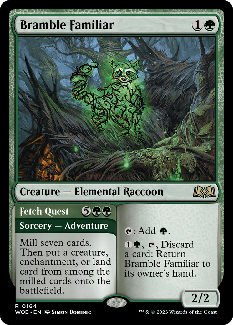Bramble Familiar // Fetch Quest (WOE-164) - Wilds of Eldraine - Premium MTG Single from Wizards of the Coast - Just $0.08! Shop now at Game Crave Tournament Store