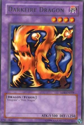 Darkfire Dragon (LOB-EN019) - Legend of Blue Eyes White Dragon (Worldwide English) Unlimited - Premium Yugioh Single from Konami - Just $3.38! Shop now at Game Crave Tournament Store