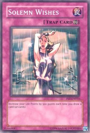 Solemn Wishes (PSV-EN055) - Pharaoh's Servant (Worldwide English) Unlimited - Premium Yugioh Single from Konami - Just $2.39! Shop now at Game Crave Tournament Store