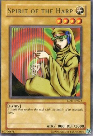 Spirit of the Harp (LOB-EN078) - Legend of Blue Eyes White Dragon (Worldwide English) Unlimited - Premium Yugioh Single from Konami - Just $0.22! Shop now at Game Crave Tournament Store