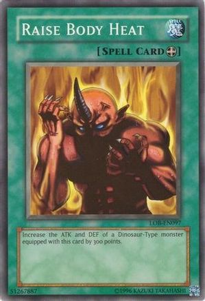 Raise Body Heat (LOB-EN097) - Legend of Blue Eyes White Dragon (Worldwide English) Unlimited - Premium Yugioh Single from Konami - Just $0.25! Shop now at Game Crave Tournament Store