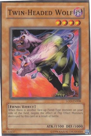Twin-Headed Wolf (LOD-EN008) - Legacy of Darkness (Worldwide English) Unlimited - Premium Yugioh Single from Konami - Just $0.80! Shop now at Game Crave Tournament Store