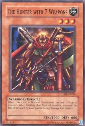 The Hunter with 7 Weapons (LOD-EN024) - Legacy of Darkness (Worldwide English) Unlimited - Premium Yugioh Single from Konami - Just $0.25! Shop now at Game Crave Tournament Store