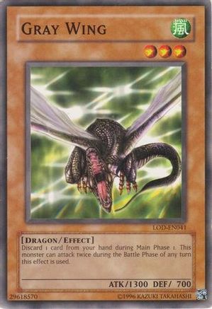 Gray Wing (LOD-EN041) - Legacy of Darkness (Worldwide English) Unlimited - Premium Yugioh Single from Konami - Just $0.25! Shop now at Game Crave Tournament Store