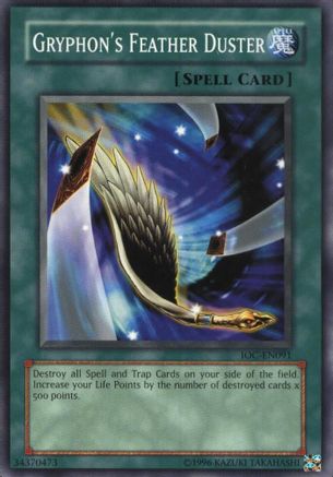 Gryphon's Feather Duster (IOC-EN091) - Invasion of Chaos (Worldwide English) Unlimited - Premium Yugioh Single from Konami - Just $0.53! Shop now at Game Crave Tournament Store