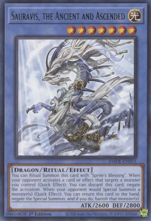Sauravis, the Ancient and Ascended (AMDE-EN051) - Amazing Defenders 1st Edition - Premium Yugioh Single from Konami - Just $0.25! Shop now at Game Crave Tournament Store