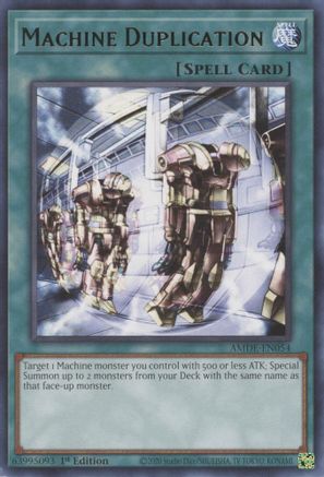 Machine Duplication (AMDE-EN054) - Amazing Defenders 1st Edition - Premium Yugioh Single from Konami - Just $0.25! Shop now at Game Crave Tournament Store