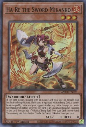 Ha-Re the Sword Mikanko (AMDE-EN025) - Amazing Defenders 1st Edition - Premium Yugioh Single from Konami - Just $0.25! Shop now at Game Crave Tournament Store
