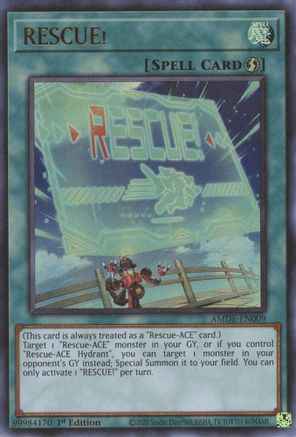 RESCUE! (AMDE-EN009) - Amazing Defenders 1st Edition - Premium Yugioh Single from Konami - Just $1.18! Shop now at Game Crave Tournament Store