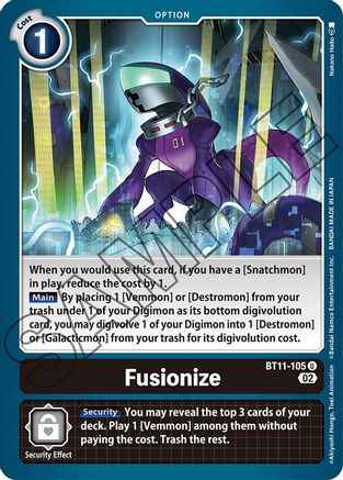 Fusionize (BT11-105) - Dimensional Phase - Premium Digimon Single from Bandai - Just $0.08! Shop now at Game Crave Tournament Store
