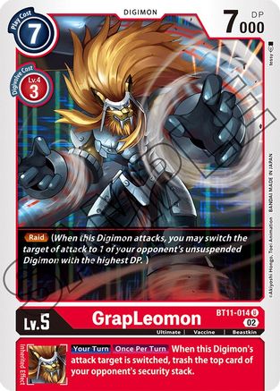 GrapLeomon (BT11-014) - Dimensional Phase - Premium Digimon Single from Bandai - Just $0.25! Shop now at Game Crave Tournament Store