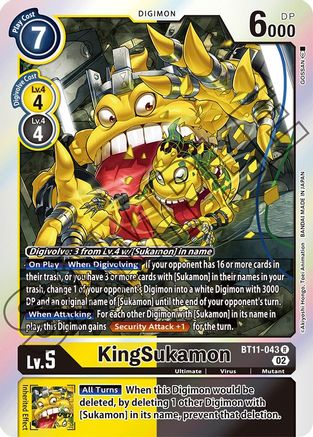 KingSukamon (BT11-043) - Dimensional Phase Foil - Premium Digimon Single from Bandai - Just $0.23! Shop now at Game Crave Tournament Store
