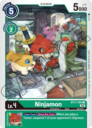 Ninjamon (BT11-050) - Dimensional Phase - Premium Digimon Single from Bandai - Just $0.25! Shop now at Game Crave Tournament Store