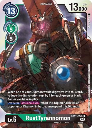 RustTyrannomon (BT11-059) - Dimensional Phase Foil - Premium Digimon Single from Bandai - Just $0.08! Shop now at Game Crave Tournament Store