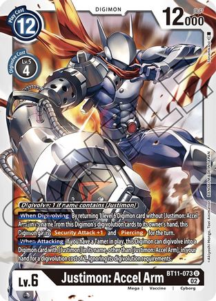 Justimon: Accel Arm (BT11-073) - Dimensional Phase - Premium Digimon Single from Bandai - Just $0.25! Shop now at Game Crave Tournament Store