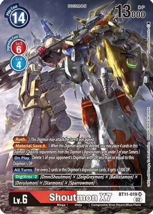 Shoutmon X7 (Alternate Art) (BT11-019) - Dimensional Phase Foil - Premium Digimon Single from Bandai - Just $4.01! Shop now at Game Crave Tournament Store